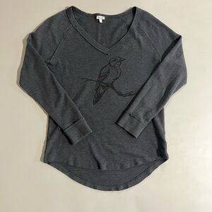 Kismet Bird Grey Sweater sz S